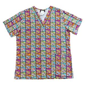 NWT Pink Panther Scrub Top
